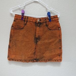 Mini orange grunge skirt